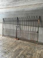 Antiek landelijk dubbel hekken of poort vol smeedijzeren, Tuin en Terras, Ophalen, Gebruikt, IJzer, Draaipoort