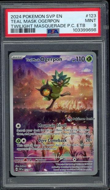 Teal Mask Ogerpon [Pokemon Center Stamp] PSA 9 - SVP123 beschikbaar voor biedingen