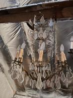 Antieke kristallen kroonluchter, Ophalen, Gebruikt, Glas