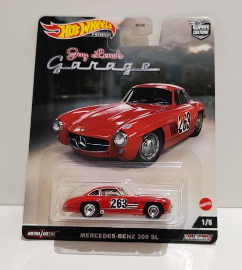 Hot Wheels Mercedes Benz 300 SL Jay Leno's Garage (uit 2022), Hobby en Vrije tijd, Modelauto's | Overige schalen, Ophalen of Verzenden