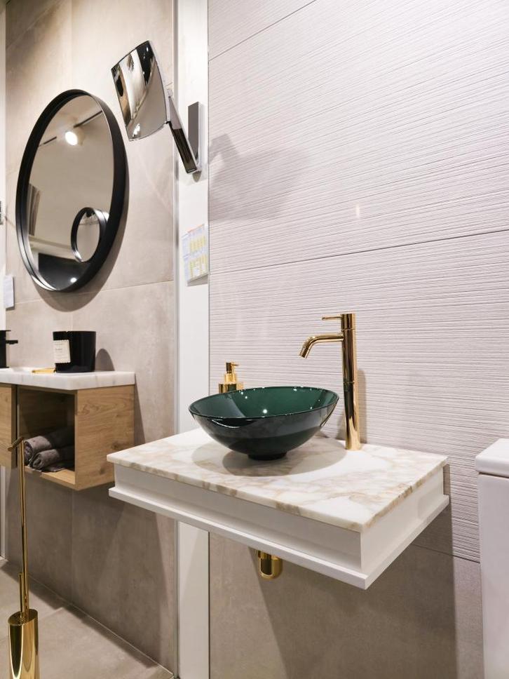 Alape fontein waskom op marmer tablet, Maison & Meubles, Salle de bain | Meubles de Salle de bain, Neuf, Lavabo ou Évier, Moins de 100 cm