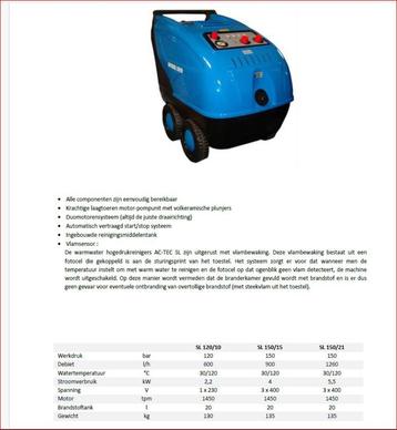 warmwater hogedrukreiniger superlux 150/21 beschikbaar voor biedingen