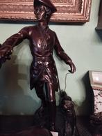 Bronze de chasse en bronze patiné, Antiek en Kunst, Antiek | Brons en Koper, Brons, Ophalen