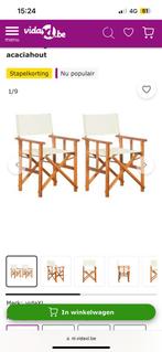 7 nieuwe tuinstoelen, Tuin en Terras, Tuinsets en Loungesets, Ophalen, Zo goed als nieuw, Hardhout