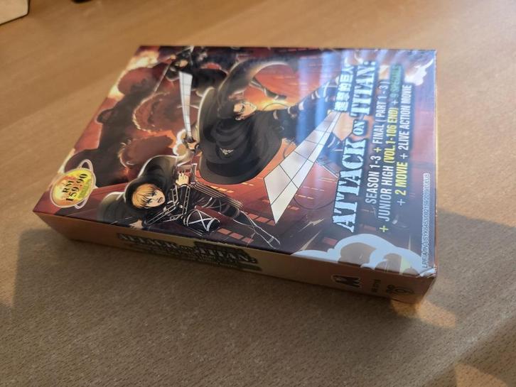Complete Attack on Titan (Season 1 - 4) + 2 Movie + 8 OVA, Cd's en Dvd's, Dvd's | Tekenfilms en Animatie, Nieuw in verpakking