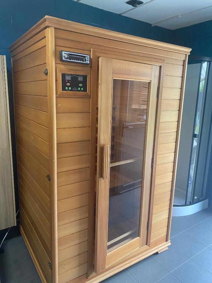 Sauna 2 persoons infrarood, Sport en Fitness, Sauna, Gebruikt, Complete sauna, Infrarood, Ophalen