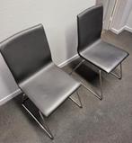 2 x chaises simili cuir et pieds chromé, Maison & Meubles, Comme neuf, Enlèvement, Cuir