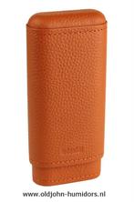 SK04OR ADORINI SIGARENKOKER LEER KROKUS ORANJE  3 SIGAREN, Verzenden, Nieuw, Tabaksdoos of Verpakking