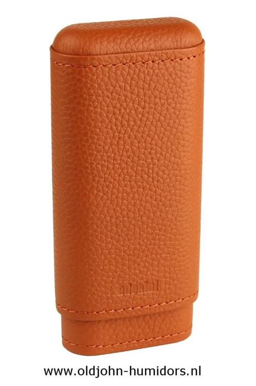 SK04OR ADORINI SIGARENKOKER LEER KROKUS ORANJE  3 SIGAREN, Verzamelen, Rookartikelen, Aanstekers en Luciferdoosjes, Nieuw, Tabaksdoos of Verpakking