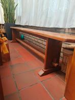 Vintage houten eiken schoolbank, Huis en Inrichting, Ophalen, Gebruikt