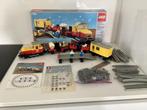Lego 7735 goederen trein 12V (1985 )met plan en doos., Ophalen of Verzenden, Gebruikt, Complete set, Lego
