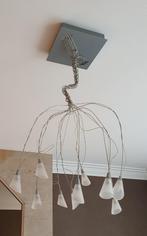 Hanglamp met hallogeen + bijhorende staanlamp, Huis en Inrichting, Ophalen, Zo goed als nieuw, Modern - Design