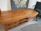 Teakhouten tv-tafel, Ophalen, Gebruikt, 150 tot 200 cm, Teakhout