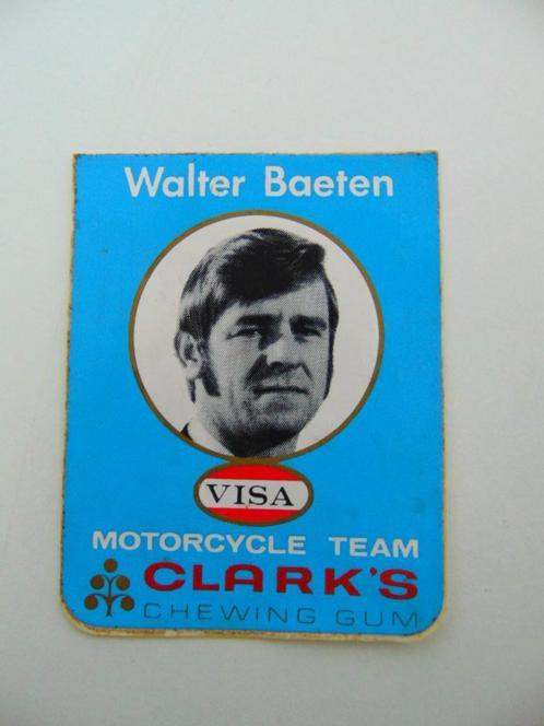 sticker motorcycle team Clarks Walter Baeten Visa sigaretten, Collections, Autocollants, Neuf, Enlèvement ou Envoi