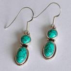 Oorbellen met turquoise edelstenen., Enlèvement ou Envoi