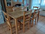 Houten tafel met stoelen, Antiek en Kunst, Ophalen