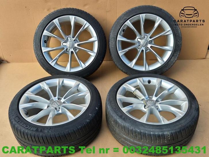 8T0601025CA Originele Audi A5 velgen a5 michelin 245 40 18, Auto-onderdelen, Banden en Velgen, Band(en), Gebruikt