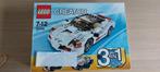 Lego Creator 3 in 1: witte racewagen/takelwagen (31006), Kinderen en Baby's, Ophalen of Verzenden, Zo goed als nieuw, Complete set
