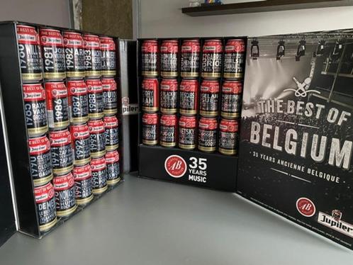 Collectors item "35 ans Ancienne Belgique/Jupiler" cannettes, Collections, Marques de bière, Comme neuf, Panneau, Plaque ou Plaquette publicitaire