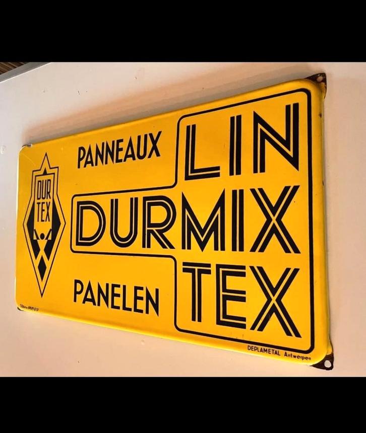 Plaque émaillée Deplametal Antwerpen 1957, Antiquités & Art, Antiquités | Email, Enlèvement ou Envoi