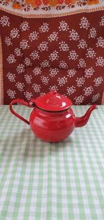 vintage theepot emaille retro, Ophalen of Verzenden, Huis en Inrichting