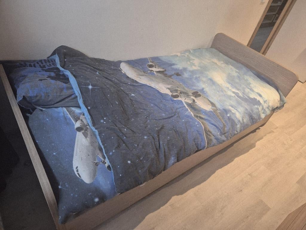 1 persoonsbed + ladekast, Maison & Meubles, Chambre à coucher | Lits, Utilisé, Enlèvement