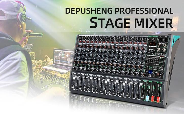 New professional mixer - Depucheng PA-16, Audio, Tv en Foto, Professionele apparaten, Nieuw, Ophalen