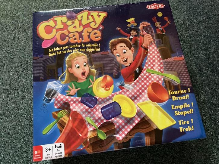 Crazy Café, actiespel, Hobby en Vrije tijd, Gezelschapsspellen | Bordspellen, Nieuw, Een of twee spelers, Drie of vier spelers