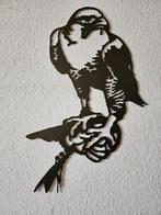 Faucon sur branche , métal H 45 cm l 30 cm, Antiquités & Art, Art | Autres Art, Enlèvement