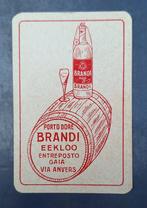 Speelkaart Eeklo  – Likeurstokerij Brandi, rood_Joker_82, Verzamelen, Ophalen of Verzenden, Gebruikt, Speelkaart(en)