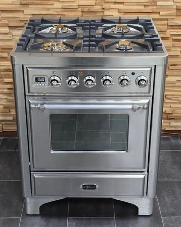 🔥 Poêle Boretti Majestic de luxe en acier inoxydable de 70, Gaz, Classe énergétique A ou plus économe, Enlèvement ou Envoi, 85 à 90 cm