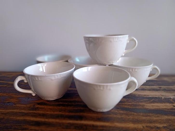 BOCH La Louvière serie van 6 aardewerken bekers België, Antiek en Kunst, Antiek | Keramiek en Aardewerk, Ophalen of Verzenden