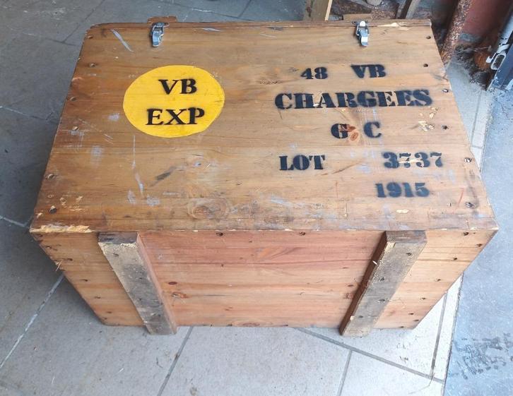 Belgische militaire houten kist, Verzamelen, Militaria | Tweede Wereldoorlog, Ophalen
