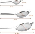 Passoire en acier inoxydable 3 pièces LIVRAISON RAPIDE ET G, Envoi, Neuf, Autres matériaux, Couverts en vrac