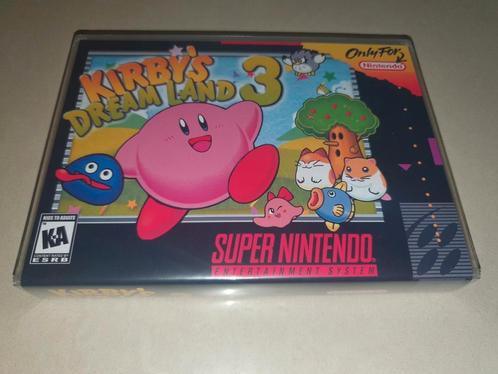 Kirby's Dream Land 3 SNES Game Case, Games en Spelcomputers, Games | Nintendo Super NES, Zo goed als nieuw, Verzenden