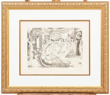 Paul Delvaux - Coup de théâtre 1973 beschikbaar voor biedingen
