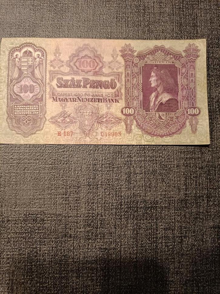 Bankbiljet Hongarije.Száz Pengö. 100 Pengö., Postzegels en Munten, Bankbiljetten | Europa | Niet-Eurobiljetten, Los biljet, Hongarije