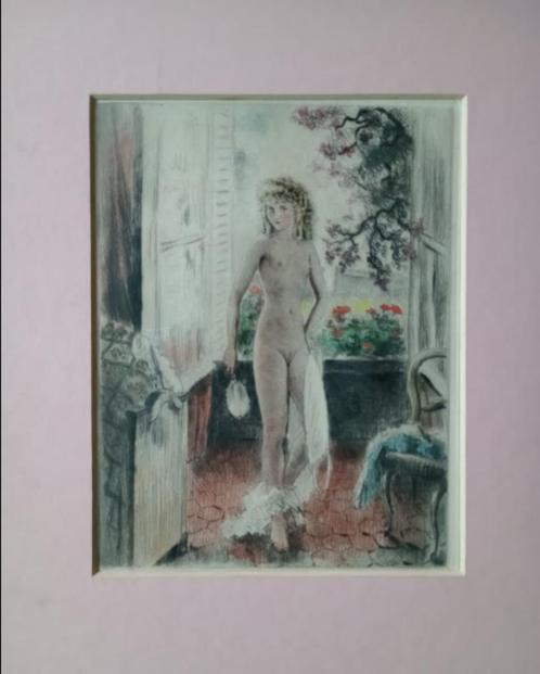 Paul-Emile Bécat, ets pointe sèche, droge naald 1947, Antiek en Kunst, Kunst | Etsen en Gravures, Ophalen of Verzenden