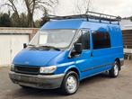 Ford Transit  2.4 dubbel cabine L3H2 gekeurd v verkoop, Auto's, Bestelwagens en Lichte vracht, Blauw, Leder, Particulier, 6 deurs