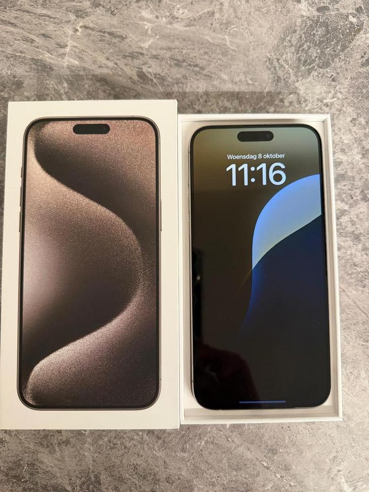 iPhone 15 Pro Max 512 GB – Topstaat – Originele verpakking, Telecommunicatie, Mobiele telefoons | Apple iPhone, Zo goed als nieuw