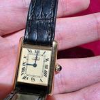 Oud gouden Cartier Horloge, Montre-bracelet, Autres marques, Cuir, Or