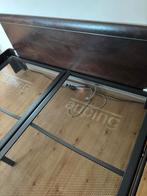 Bedframe en boxspring van Auping, Huis en Inrichting, Ophalen, Gebruikt, Bruin, Twijfelaar