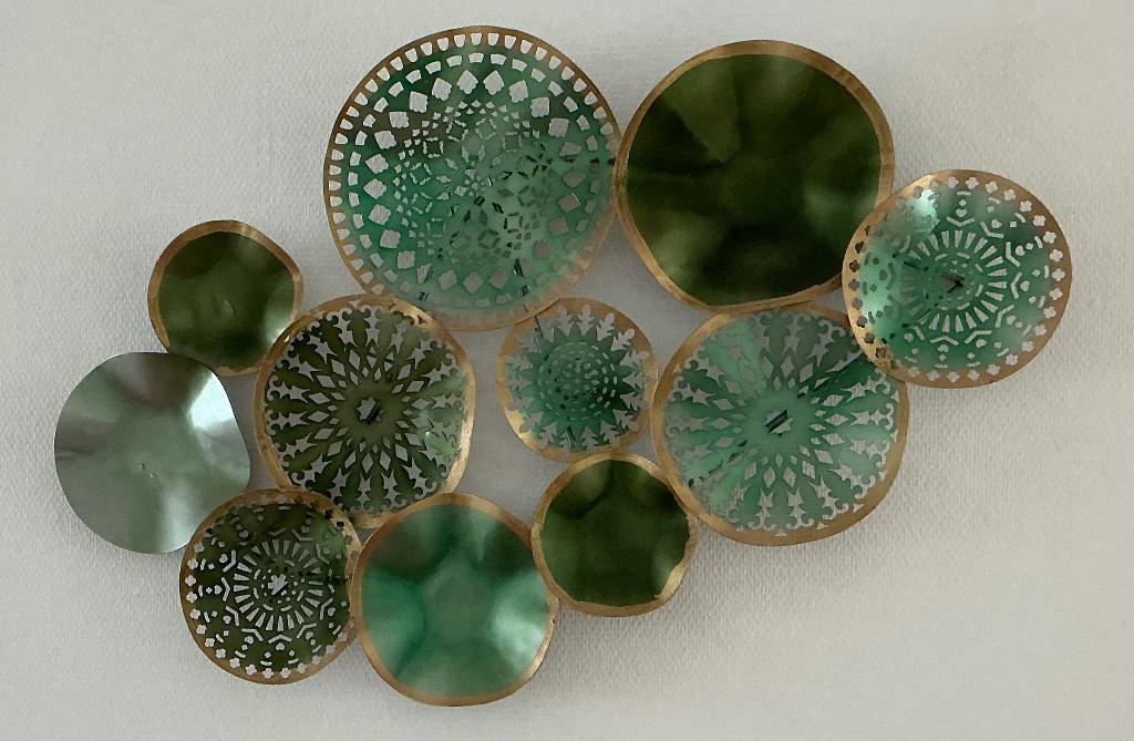 Wanddecoratie - muurdecoratie - metaal 90 cm, Ophalen, Metaal, Wandsculptuur, Zo goed als nieuw