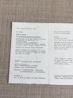 Coach Koninklijke Belgische Wielerbond H.Vandewinckel +1986, Envoi, Image pieuse