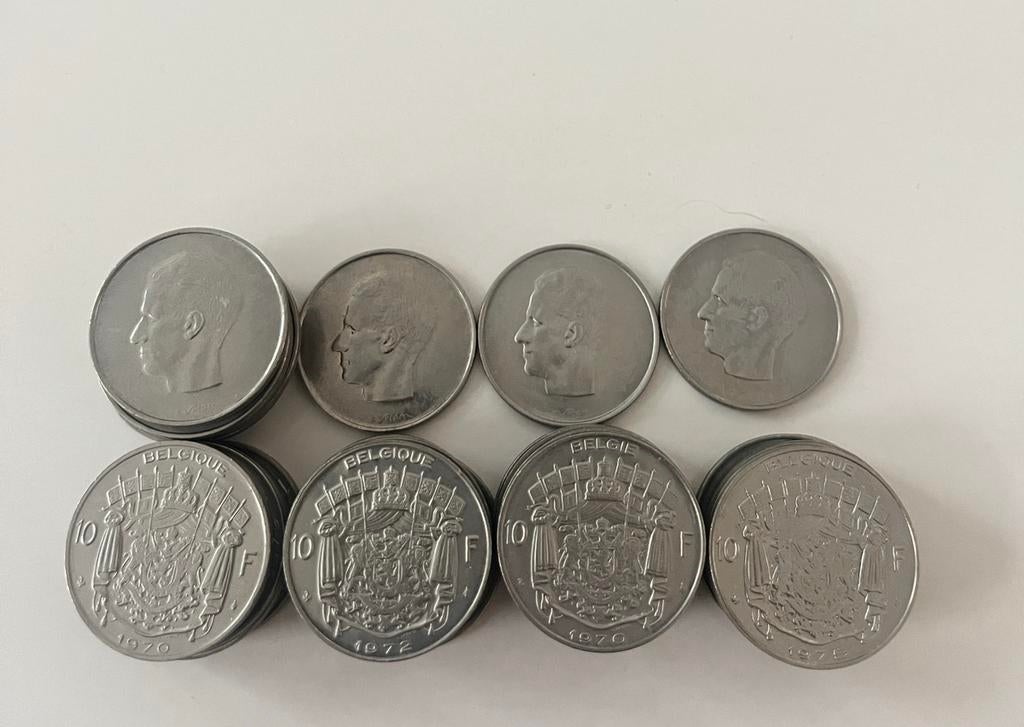 Lot 39 munten van 10 Belgsiche frank, Ophalen of Verzenden