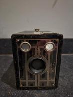 Vintage Kodak Brownie camera jaren 30 met lederen hoes, Antiek en Kunst, Curiosa en Brocante, Ophalen