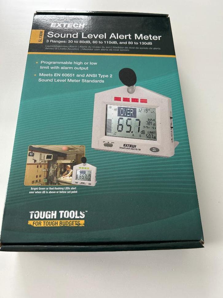 Extech geluidsniveaurecorder met alarm, Doe-het-zelf en Bouw, Meetapparatuur, Nieuw, Geluid, Ophalen of Verzenden
