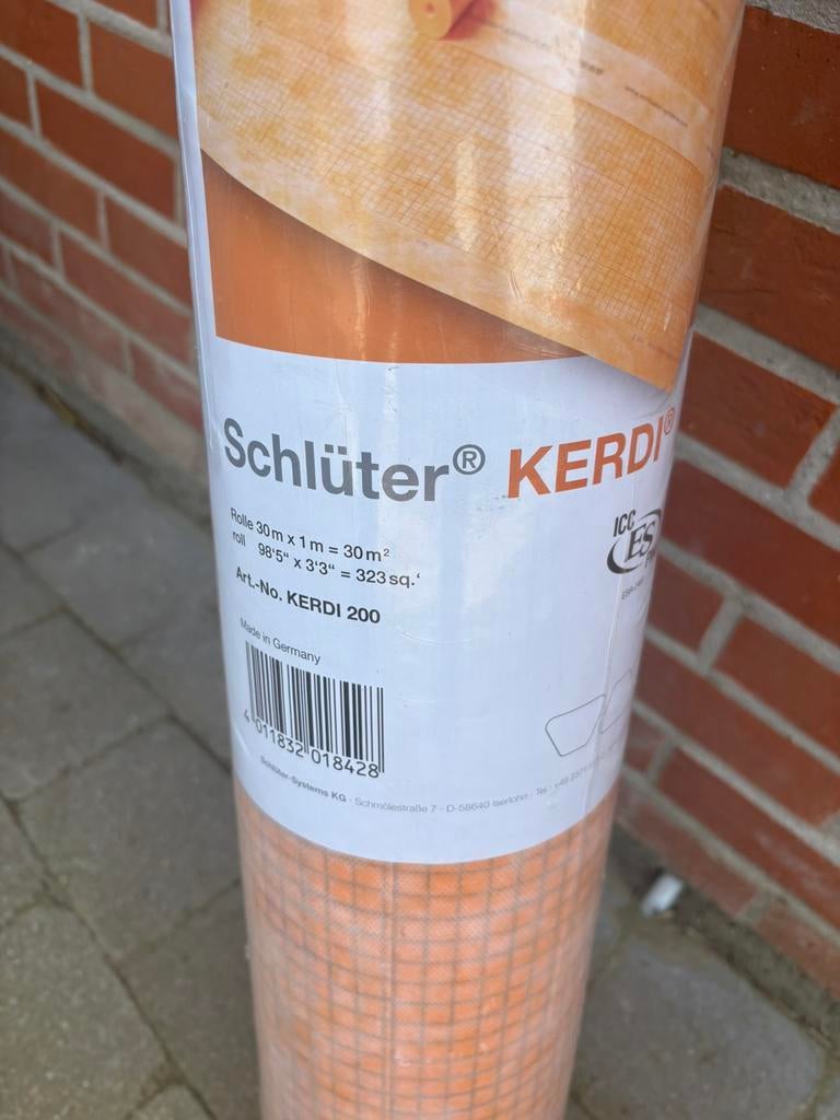 Shlüter kerdi rol 30m2 nieuw, Ophalen, Nieuw