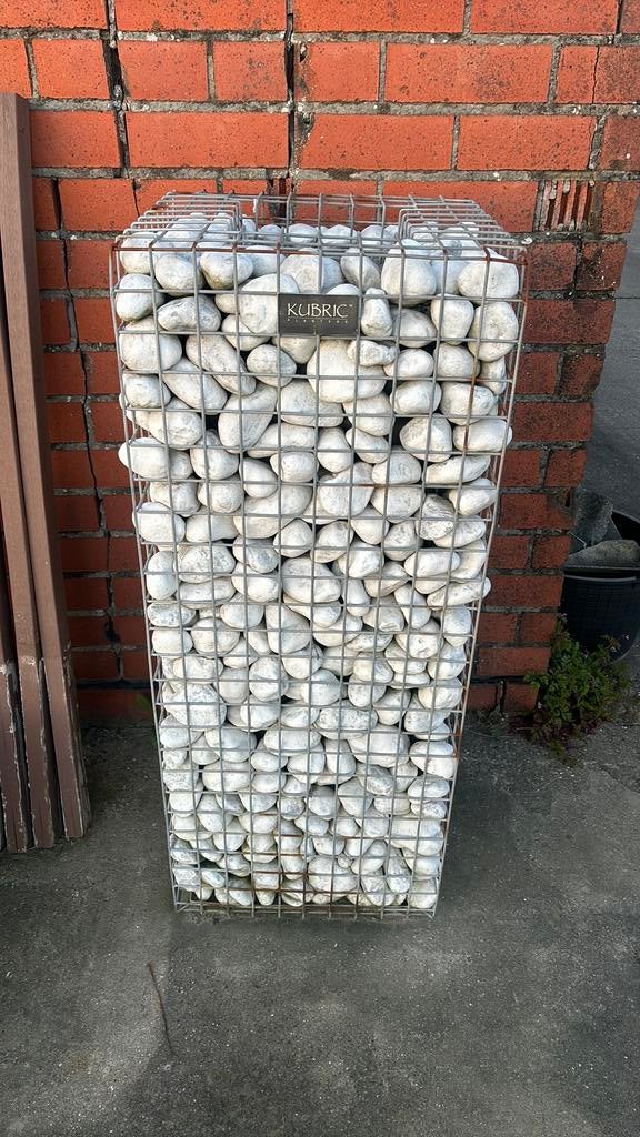 Bloembak witte keien, Tuin en Terras, Bloembakken en Plantenbakken, Ophalen, Zo goed als nieuw