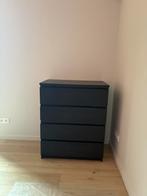 Ladekast Malm Ikea 4 lades zwart, Ophalen, Gebruikt, 100 tot 150 cm, 100 tot 150 cm